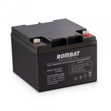 Baterie stationara AGM ROMBAT HGL 26-12 (12V, 26Ah) , garantie 2 ani