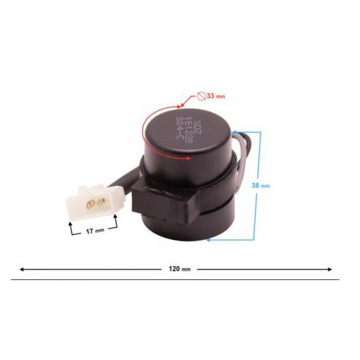 Releu de semnalizare scuter LED 12V cu 2 pini - Img 2