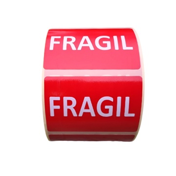 Rola 1000 bucati etichete autoadezive 60x40mm "Fragil" - Img 2