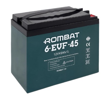 Baterie de semitractiune Deep Cycle ROMBAT pentru biciclete si scutere electrice 6EVF45 (12V, 45Ah)