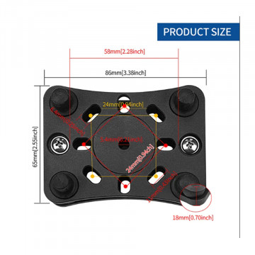 Suport de telefon moto metalic, cu prindere pe surub sau la oglinda - Img 5