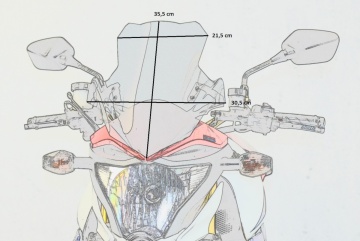 Parbriz Touring pentru Honda CB 1000 R 2008-2015 - Img 2