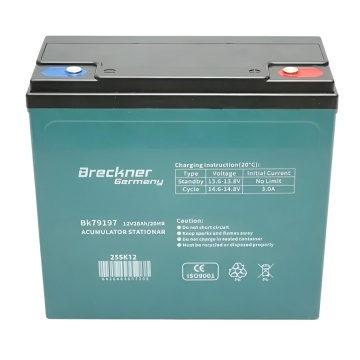 Baterie Breckner cu gel, pt. scutere, tricicluri si carucioare electrice echivalent 6DZF23 (12 V- 23Ah/C2)