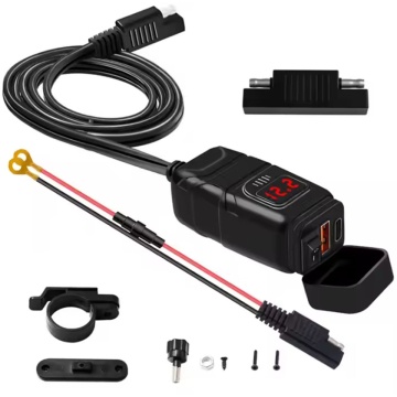 Alimentator moto rapid cu voltmetru, prize USB 3.0,Type C 3.0 si intreruaptor ON/OFF - Img 4