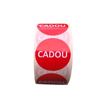 Rola 1000 bucati etichete autoadezive "Cadou" - Img 2