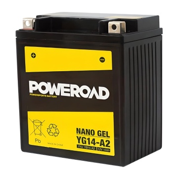 Baterie moto GEL POWEROAD YG14-A2 12V-14Ah (echivalent YUASA YB14-A2)