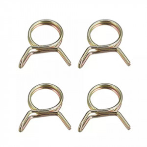 Colier tip arc pt. furtun de 7 mm, din otel nichelat, set 10 bucati