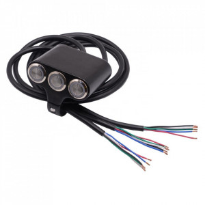Intrerupator moto cu 3 butoane push (2 cu retinere si unul fara retinere) - Img 4