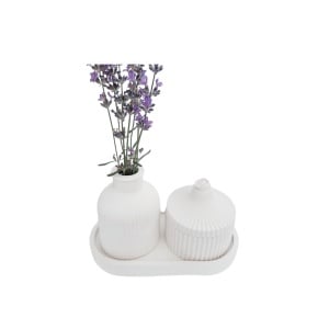 Set tava , vaza si suport decorativ , Handmade - Img 2