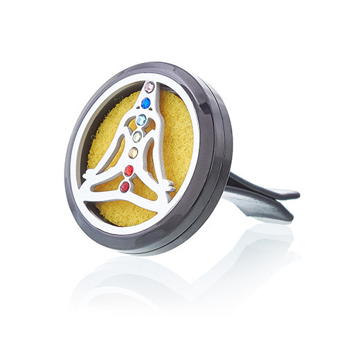 Aroma Difuzor pentru Mașină - Pewter Yoga Chakra - 30mm