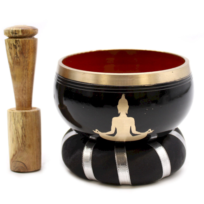 Set Bol Tibetan - Negru/Portocaliu 10.7cm