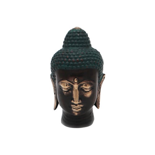 Statueta Cap Mic de Buddha din Alama Antica - 1 | YEO