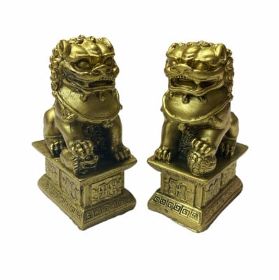 Statuete Feng Shui - Pereche Caini Fu - 10.5cm - Bunastare - 1 | YEO