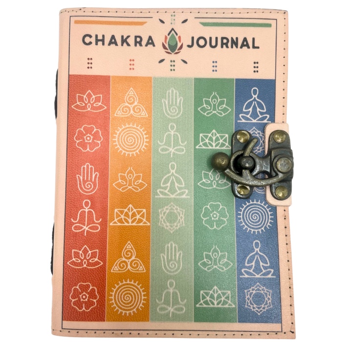 Agenda din Piele 7 chakre, cu Margini Zimtate (18x13cm) - 1 | YEO