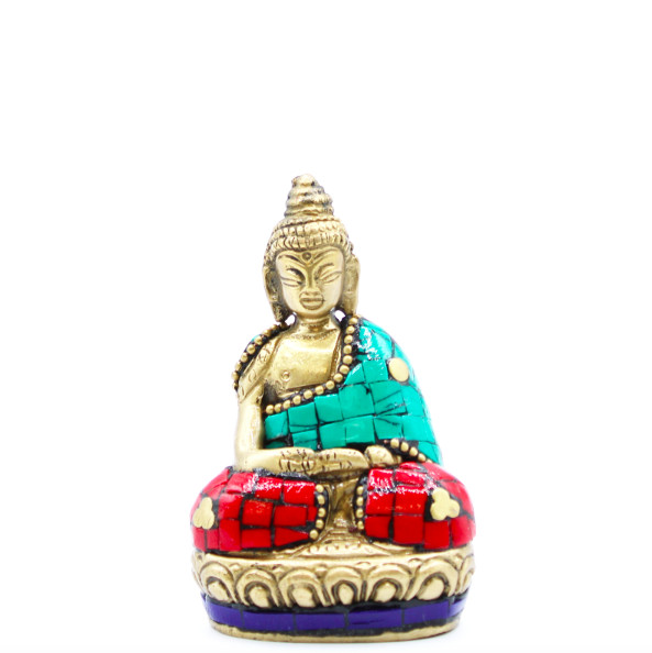 Figurină Buddha din Alamă - Mâinile în Sus - 7.5 cm