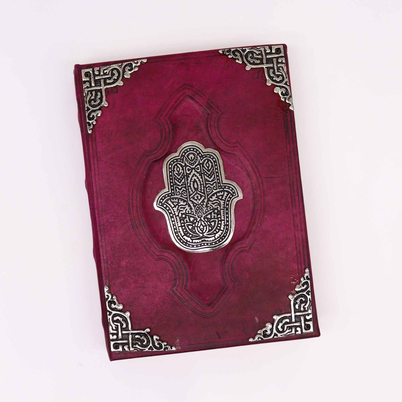 Jurnal Agenda De Piele groasa - Hamsa - 200 pagini cu Chenar Decorativ - 26 x 18 cm