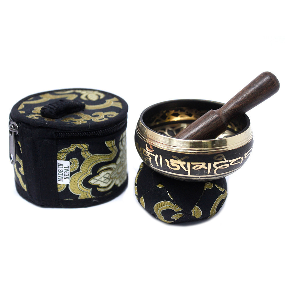 Set cadou Bol tibetan - Negru