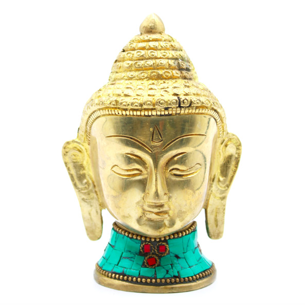 Figurină Buddha din Alamă - Cap Mare - 11.5 cm