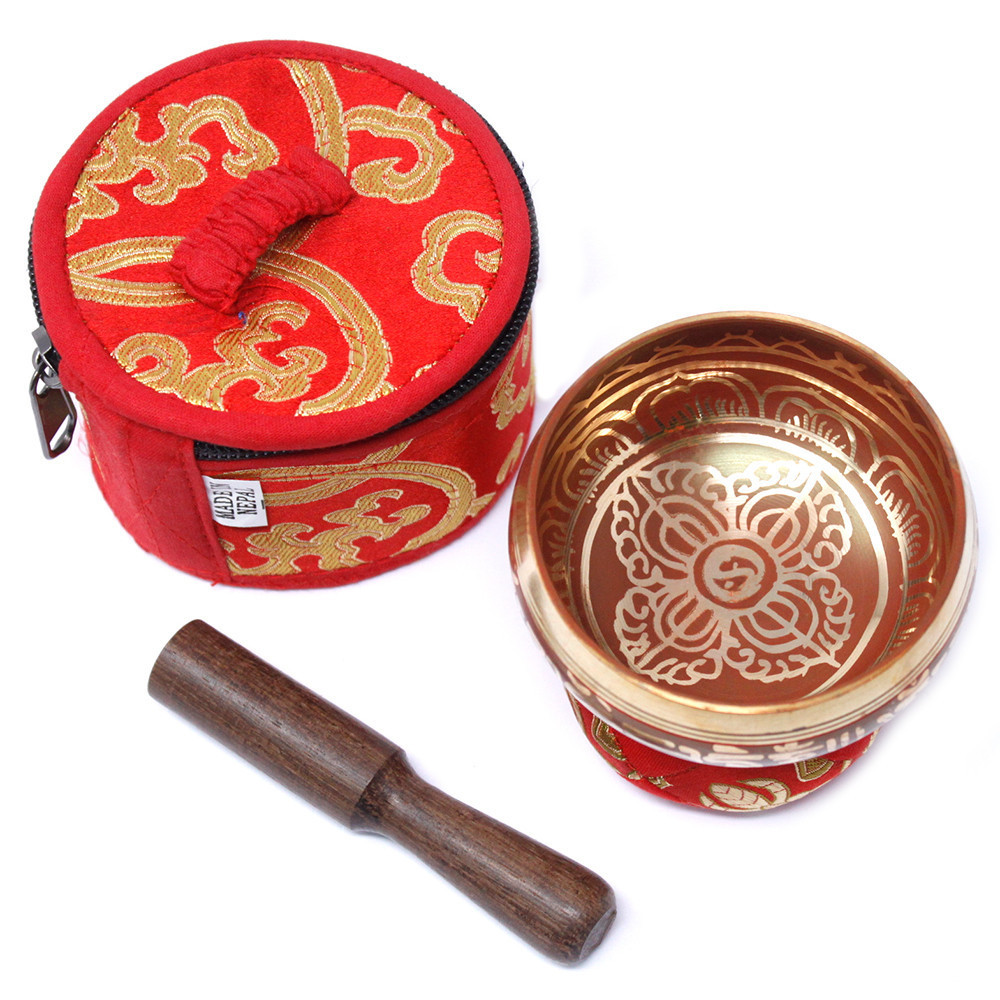 Set cadou Bol tibetan - Roșu - 2 | YEO