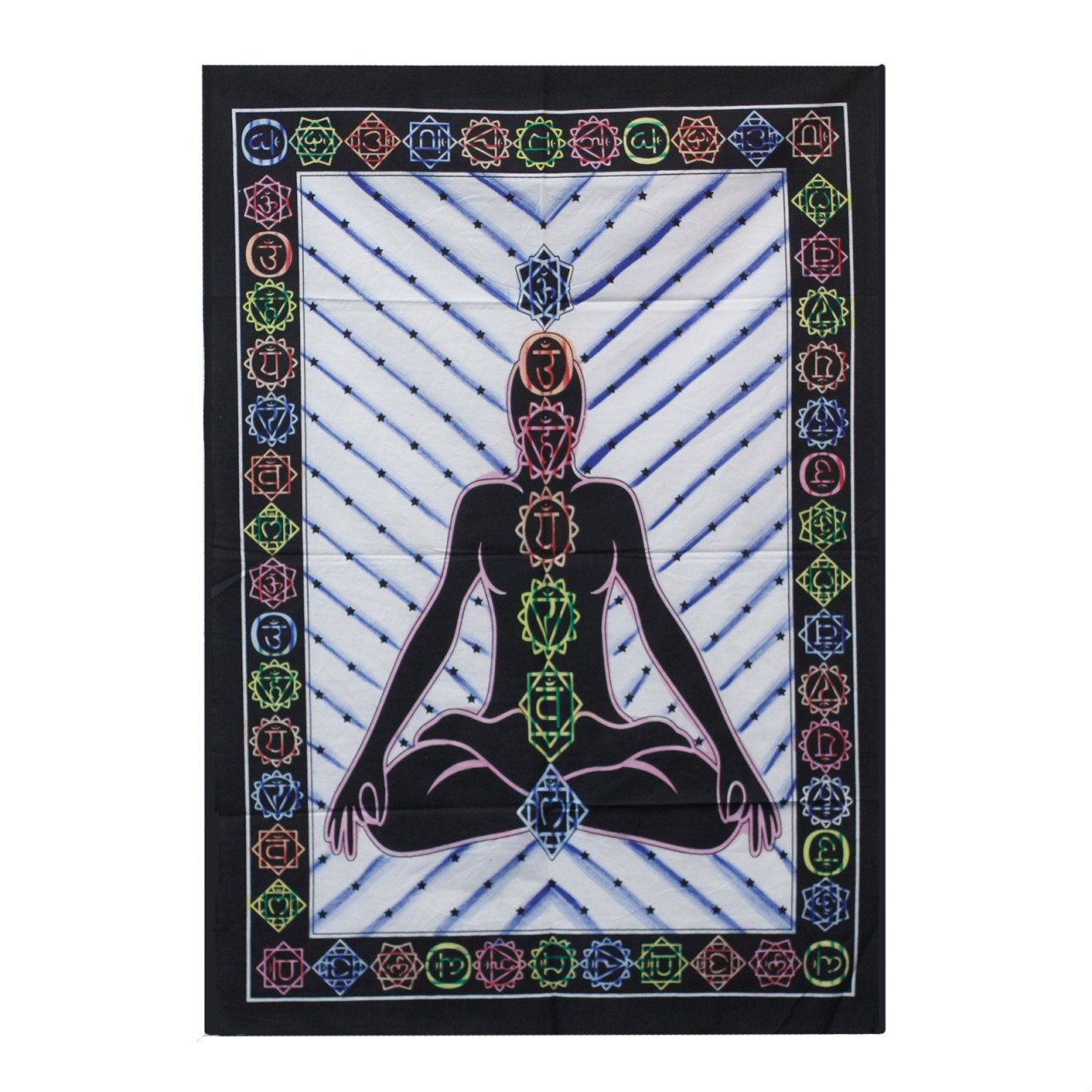 Panza tablou Pictat Manual din Bumbac - Chakra Buddha