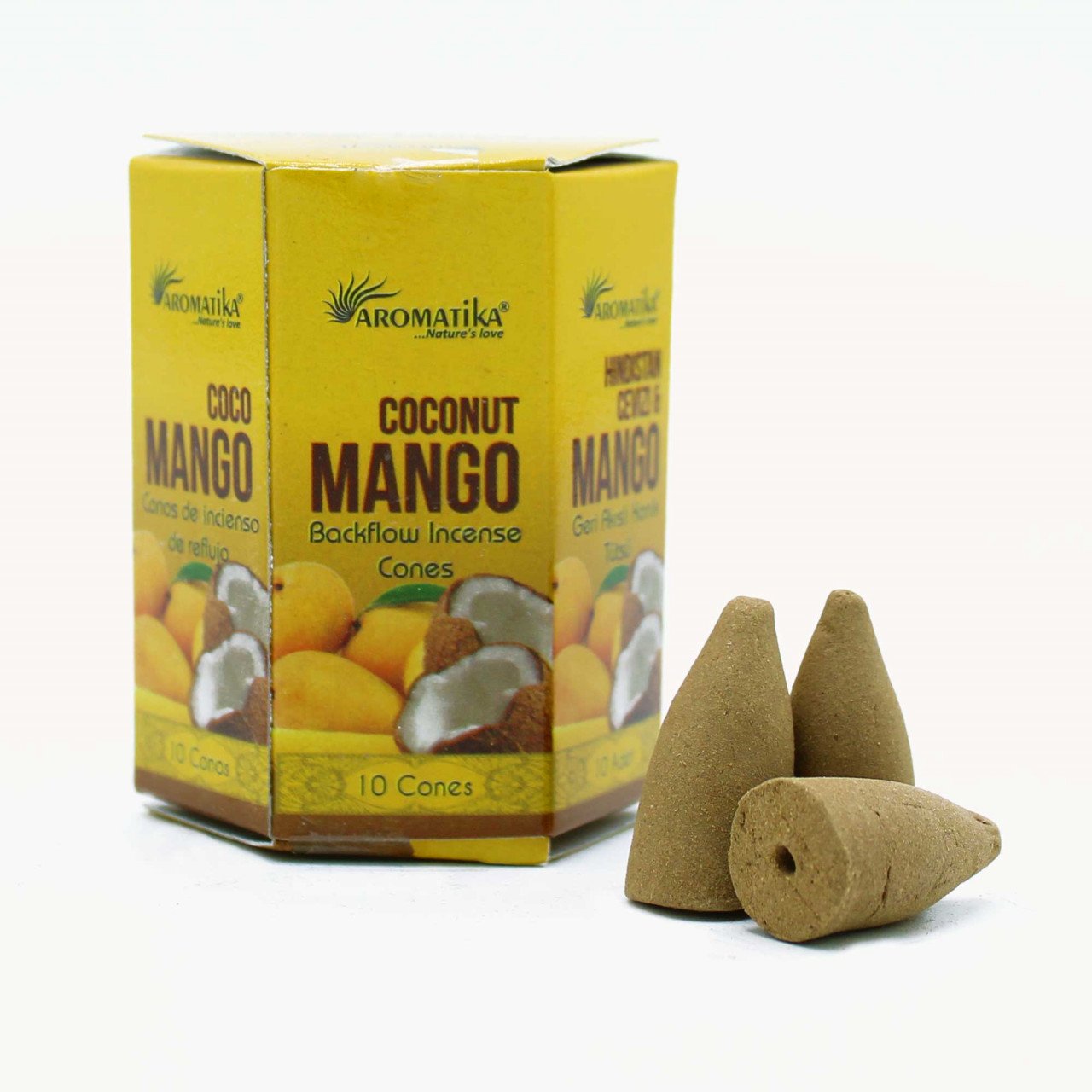 Conuri Parfumate Masala Backflow - Cocos si Mango