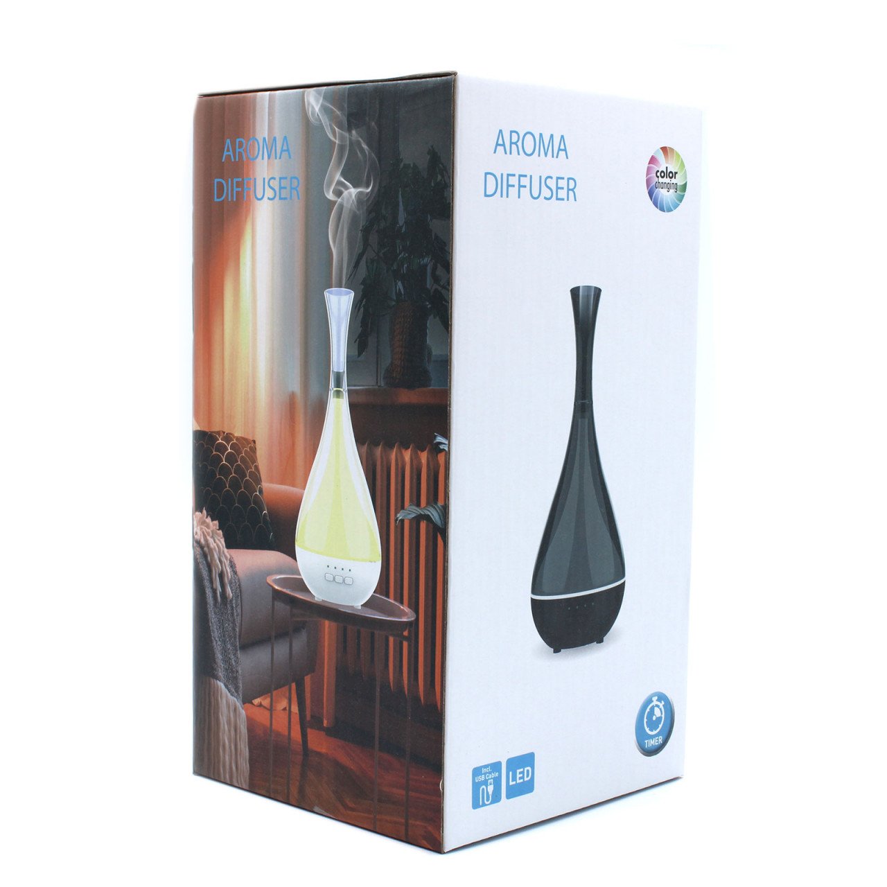 Difuzor aromaterapie Paris - Cablu USB - Schimbarea Culorilor - Temporizator - 1 | YEO