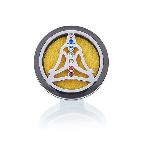 Aroma Difuzor pentru Mașină - Pewter Yoga Chakra - 30mm - 1 | YEO