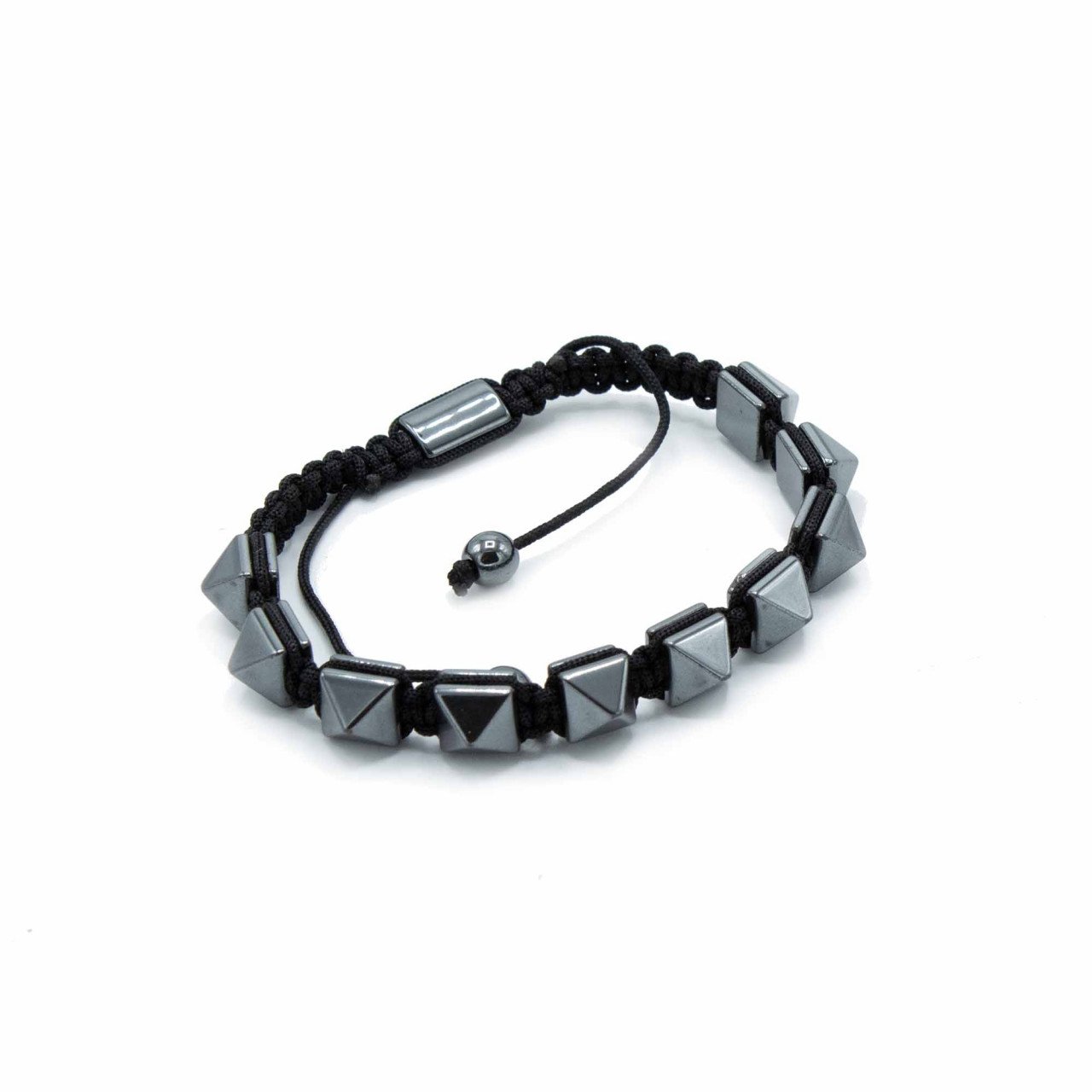 Bratara Shamballa din Hematit Magnetic - Piramide Ascuțite - Echilibru in viata - 1 | YEO