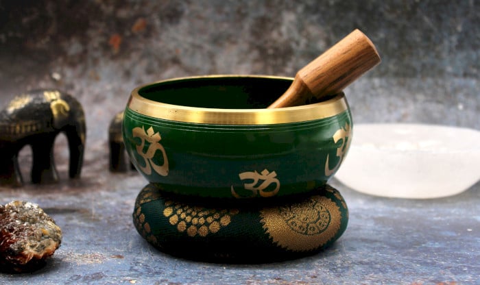 Set Bol Tibetan Arborele Vieții - Verde 14cm - 2 | YEO