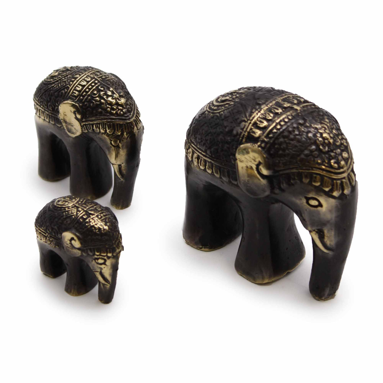 Set Statuete alamă - Elefant - 2 | YEO