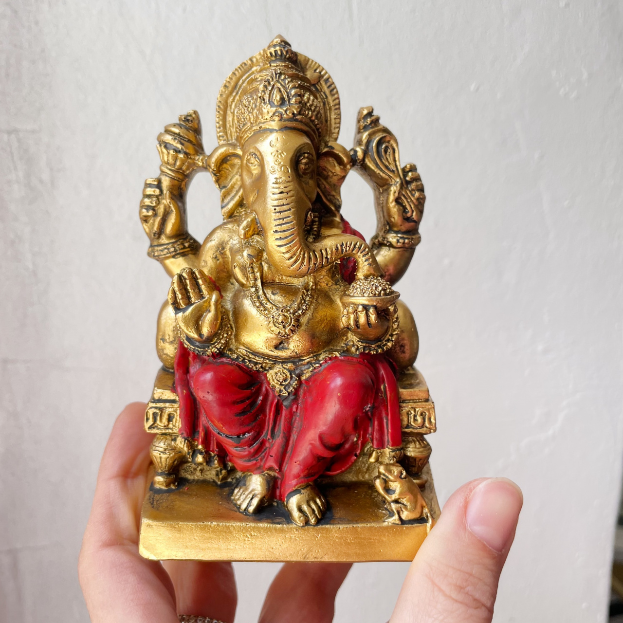 Statueta aurie Ganesha - 12.5cm