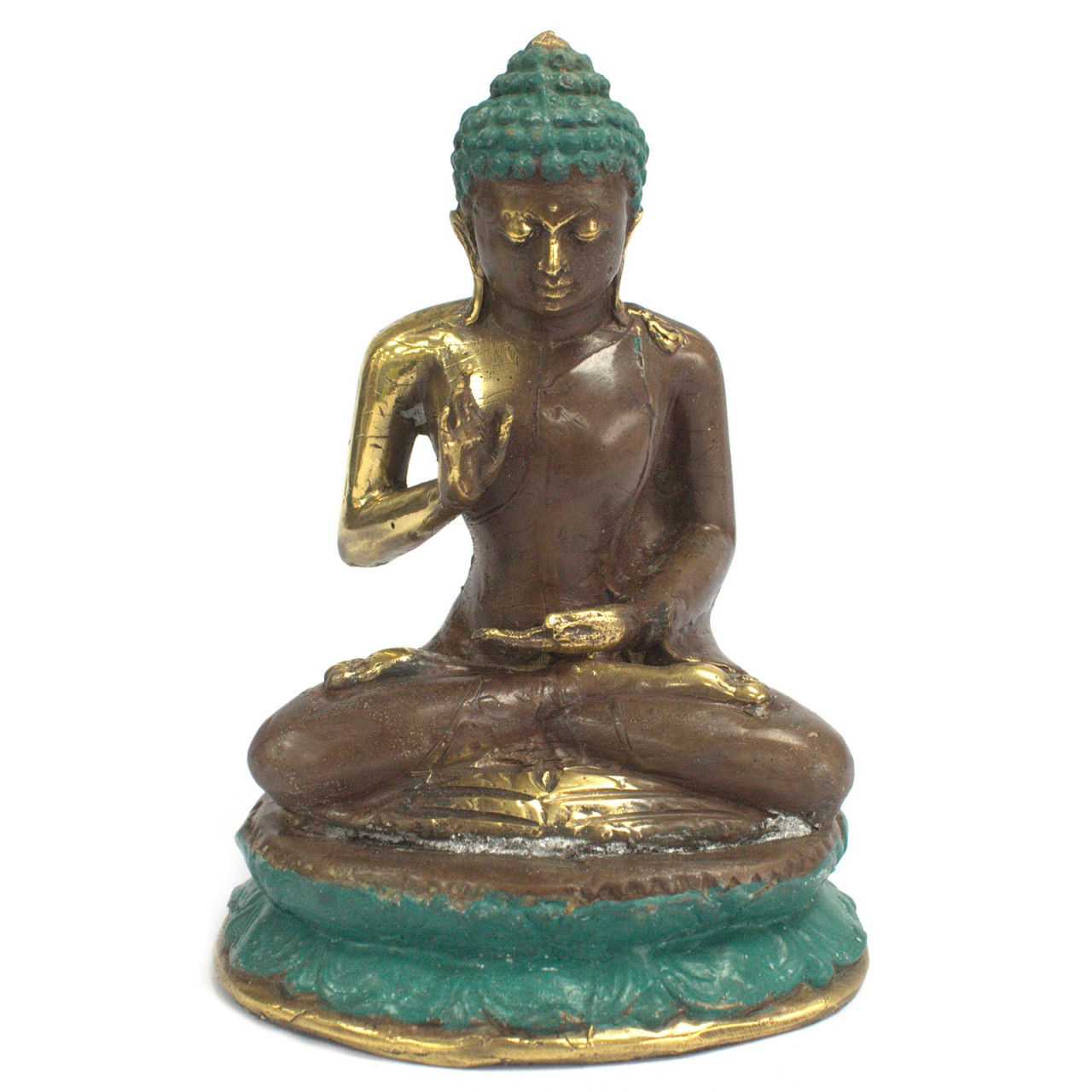 Statueta Buddha din Alama - Asezat - Mare