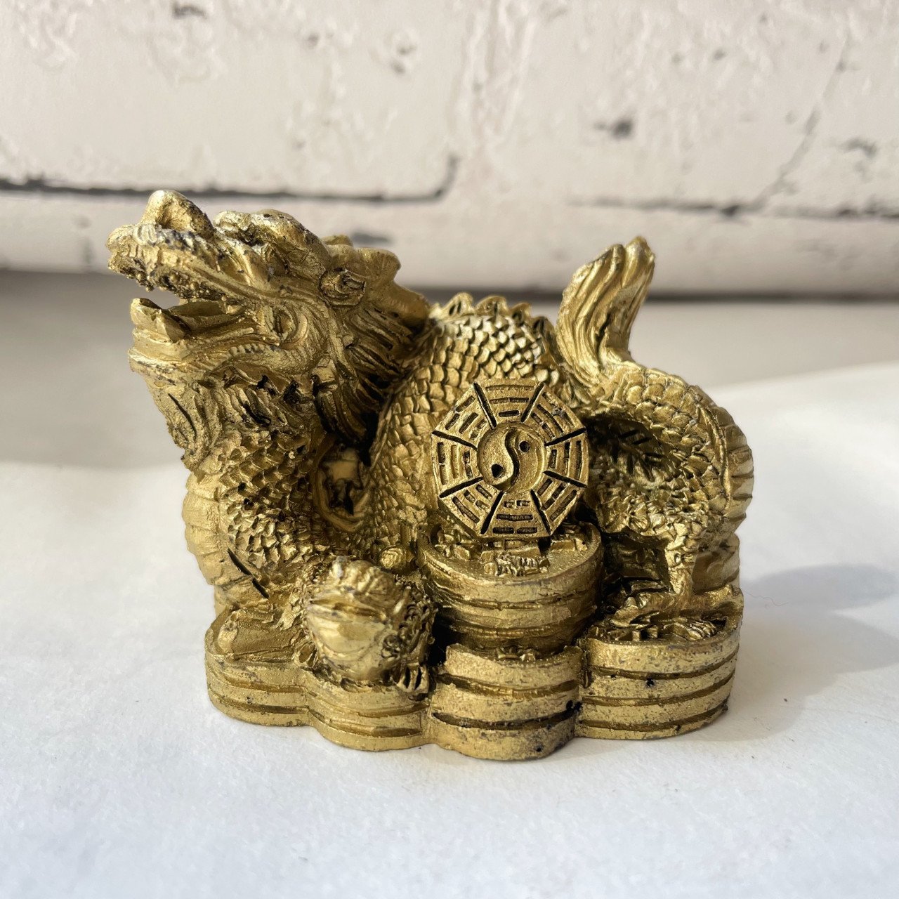 Statueta Dragon Yin Yang - Noroc - 7x5cm