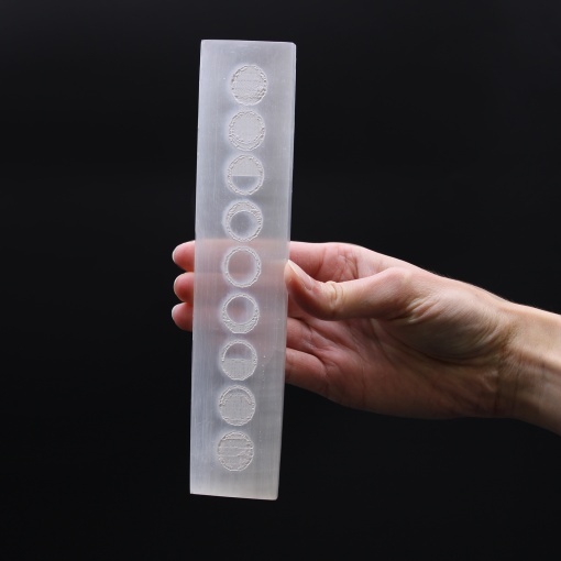 Platou Plat din cristal de Selenit 20 cm - Ciclurile Lunii