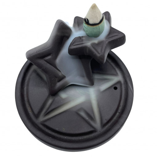 Suport pentru Conuri Parfumate backflow Ceramic - Simbol Stea