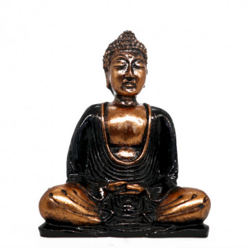Statueta Buddha Negru - Auriu - Mediu