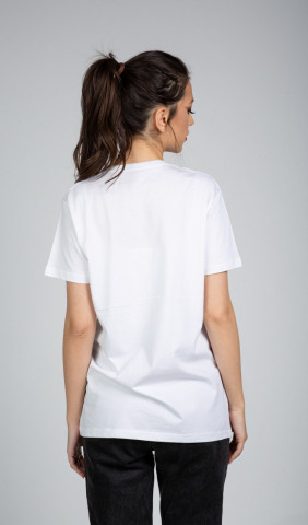 Tricou alb unisex cu mesaj - Img 2