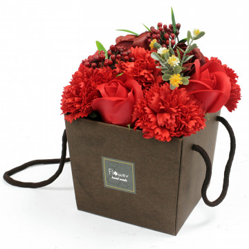 Buchet de Flori de Sapun - Trandafir Rosu si Garoafe - Img 5