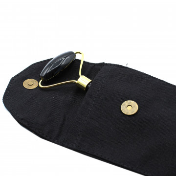 roller masaj facial obsidian negru