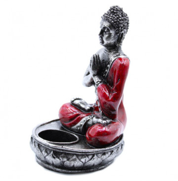 Sfeșnic Buddha - Roșu - Mediu