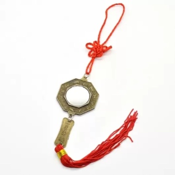 Amuleta Feng Shui cu canaf si Oglinda Ba gua - Protectie Energetica si Armonie in Spatiu