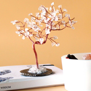 copacel cu cristale cuart transparent