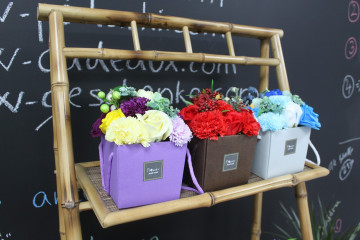 buchet flori sapun