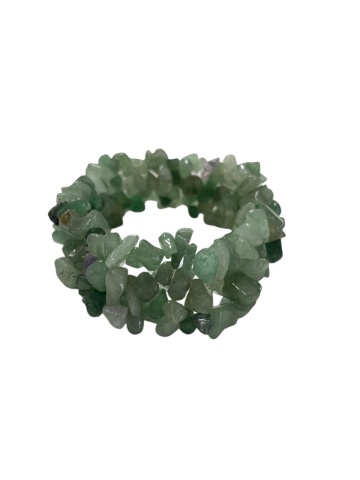 Bratara cristale chips tripla - Aventurin verde - Noroc si protectie