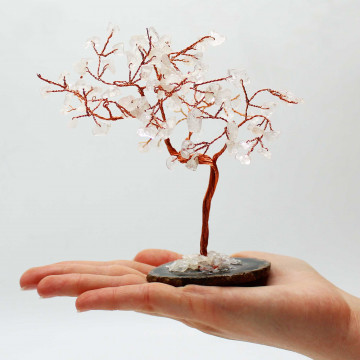 copacel cu cristale cuart transparent