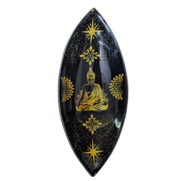 Bol Emailat pentru Betisoare – Aluminiu – Buddha Auriu si Negru
