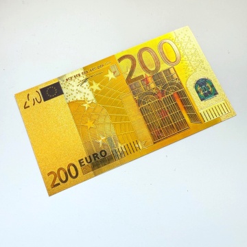 Bancnota Feng Shui aurie din polimer - 200 Euro