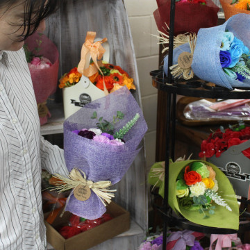 buchet flori de sapun clasic