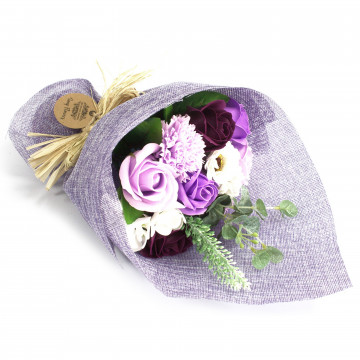 buchet flori de sapun violet