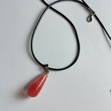 Lantisor snur - Lacrima - Cherry Cuart - Sintetic - Dragoste si Prietenie